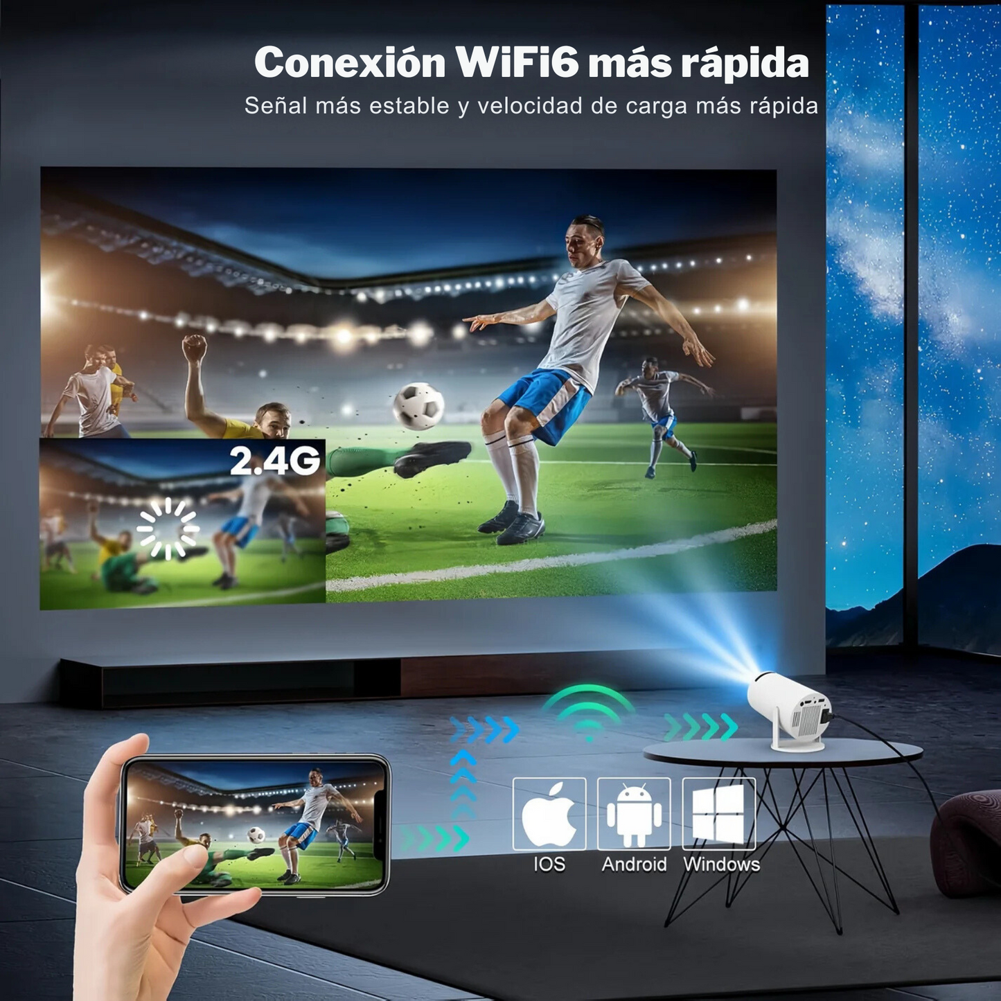 Proyector PocketBeam Smart 180°