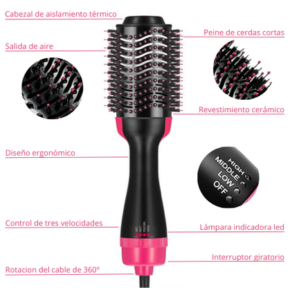 Cepillo secador y voluminizador Rosa